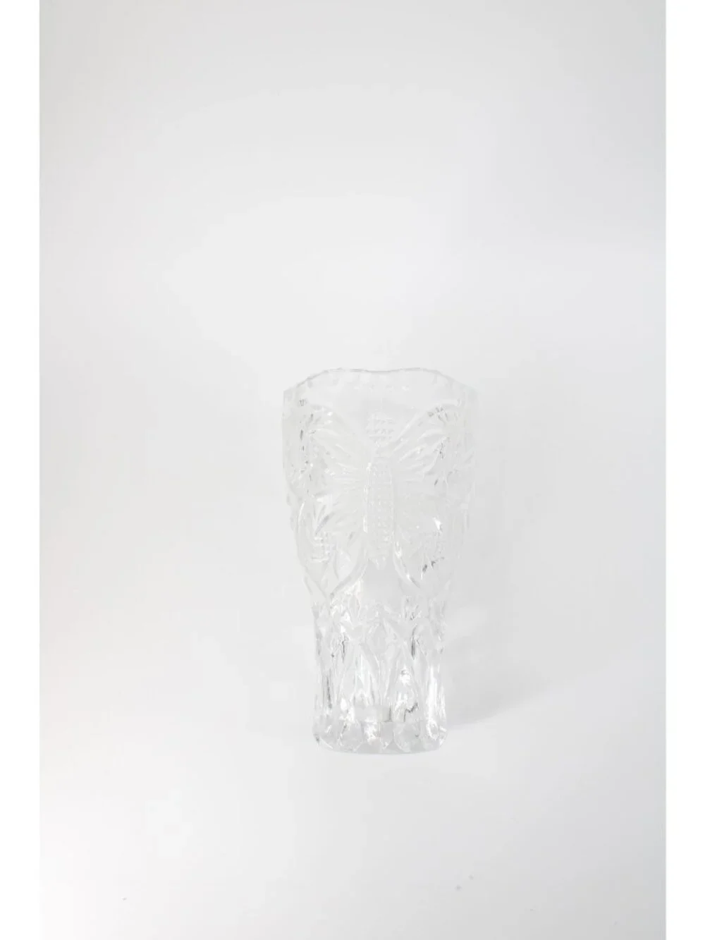 Price Creations Butterfly Vase Lead Crystal Germany Vintage Clear 94545